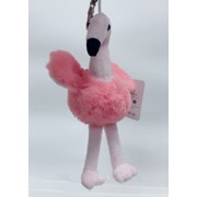 Игрушка-брелок фламинго 15 см розовый фото