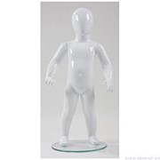 Манекен детский, стилизованный, белый глянец, для одежды в полный рост, на 2 года, стоячий прямо. MD-Glance Junior 02 фото