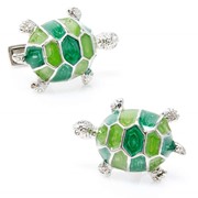 Запонка cufflinks_25 зеленая черепаха фото