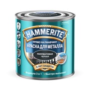 Краска Hammerite полуматовая черная 0.25