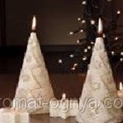 Свеча “ЕЛКА СО ЗВЕЗДАМИ“ елка белый (Артман,Бартек) фото