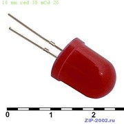Светодиод 10mm red 30mkd 20d