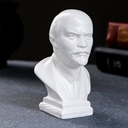 Бюст Ленин средний белый 10 см фото
