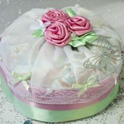 Торт из подгузников "Сказка"/d=23 см/розовый/20 шт.