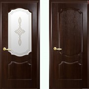 Дверь из бруса Новый стиль Фортис V каштан фотография