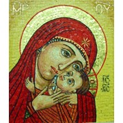 Икона из смальты Богородица фото