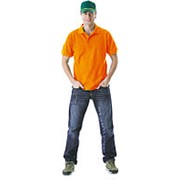 Рубашка поло короткие рукава оранжевая пл 205 г кв м фотография