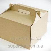 Коробка для торта, 255х255х185 мм, бурая