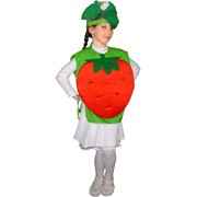 Карнавальный костюм для детей Волшебный мир Клубничка в платье детский, 104-134 см