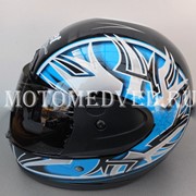 Шлем Safebet, синий закрытый, тонированное стекло, размер S 55-56, Китай фото