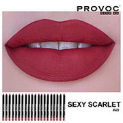 Полупермаментный гелевый карандаш для губ Provoc #49 Sexy Scarlet фото