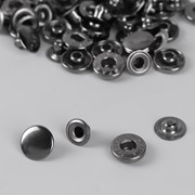 Кнопки установочные, d 15 мм, цвет чёрный никель (комплект из 20 шт.) фото
