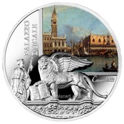 Дворец Дожей - Серебряная монета серии “SOS Венеция“ с высоким рельефом фото