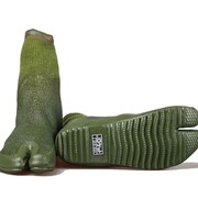 Японская обувь, резиновая модель полусапожек ниндзя шуз Мушрумер (Грибник) зелёный