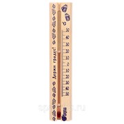 Термометр для бани и сауны “Держи градус!“ дерев.корпус 21х4х1,5см (18057) фото