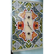 Витражные часы “Иранский орнамент“ фото