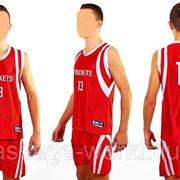 Форма баскетбольная подростковая NBA ROCKETS 13 (PL, р-р M-XL, красный) фото