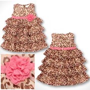 Платья детские Fashion summer baby girl's leopard print short-sleeve dress cute Children's dresses 5pcs/lot freeshipping Children's clothing, код 1461036033