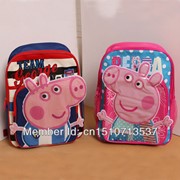 Рюкзаки детские Retail Sale New 2014 Cartoon peppa pig Children's school bags Fashion Backpacks Kids baby boys girls Backpack Canvas Schoolbag, код 1715371847 фото