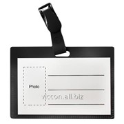 Бейдж с пластиковым зажимом, горизонтальный, черный, 90 x 50 mm, forpus FO70702 фото