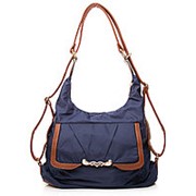 Женская синяя сумка-рюкзак