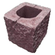 Сплитерные блоки рваные для колонн, Колонные блоки, в 1м2 - 12.5 шт., 190х190х190, серый-110тг, цветной-140тг фото