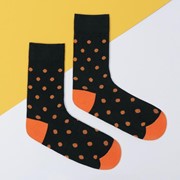Носки 'Жёлтый горох' р. 39-40 (24-26 см) фото