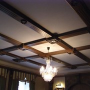 Потолки подвесные деревянные фото