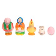 Набор резиновых игрушек «Курочка Ряба и золотое яичко», 5 шт. фото