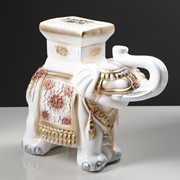 Подставка декоративная “Индийский слон“, белый фото