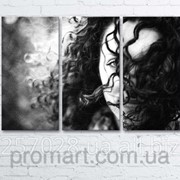 Модульна картина на полотні Незнайомка код КМ6090-234-MIL фото