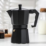 Кофеварка гейзерная Доляна Alum black, на 6 чашек, 300 мл фото