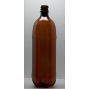 ПЭТ бутылка 1л (гладкая) коричневая.