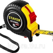 STAYER STABIL 5м / 19мм профессиональная рулетка в ударостойком обрезиненном корпусе с двумя фиксаторами фото