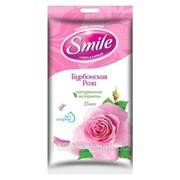 Салфетки Влажные Smile Бурбонская роза с натуральными экстрактами, 15 шт