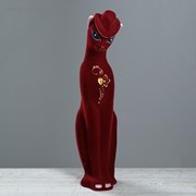 Копилка “Багира в шляпе“, покрытие флок, бордовая, 43 см фото