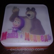 Мыло с картинкой (Маша и Медведь)-100 грамм фотография