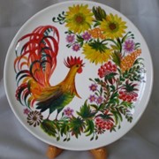 Керамическая тарелка (ручная роспись)