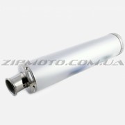 Глушитель тюнинг 420*100mm, креп. Ø78mm нержавейка, серебро, без креплений, mod:55 фото