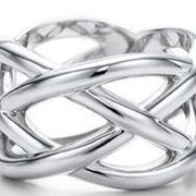 Кольцо Tiffany с напылением серебро 925 пробы фото