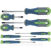 Набор отверток универсальный, CrV, трехкомпонентные рукоятки, 8 предметов Сибртех фото