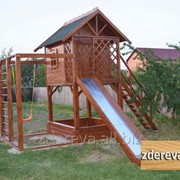 Детский комплекс игровой из дерева 10131 фото