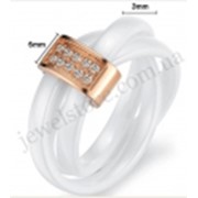 Эксклюзивное кольцо из белой Hi-Tech керамики