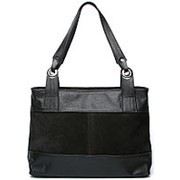 Большая женская сумка из натуральной замши и натуральной кожи фото