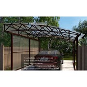 Навес для машины из поликарбоната Ф7 фото