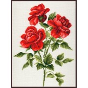 Набор для вышивания крестиком Палитра 01.009 “Три розы“ 27см.*20см. фотография