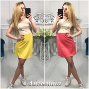 Женское двухцветное платье, в расцветках. АА-4-0518 фото