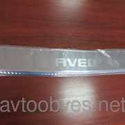 Накладка на задний бампер Chevrolet Aveo (шевроле авео) (2012- ) SD, без загиба