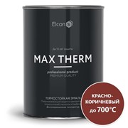 Термостойкая антикоррозионная эмаль Elcon Max Therm, до 700 С, 0,8 кг, красно-коричневая фотография