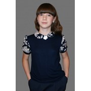 Блузка для девочки, артикул D091-59, цвет синий